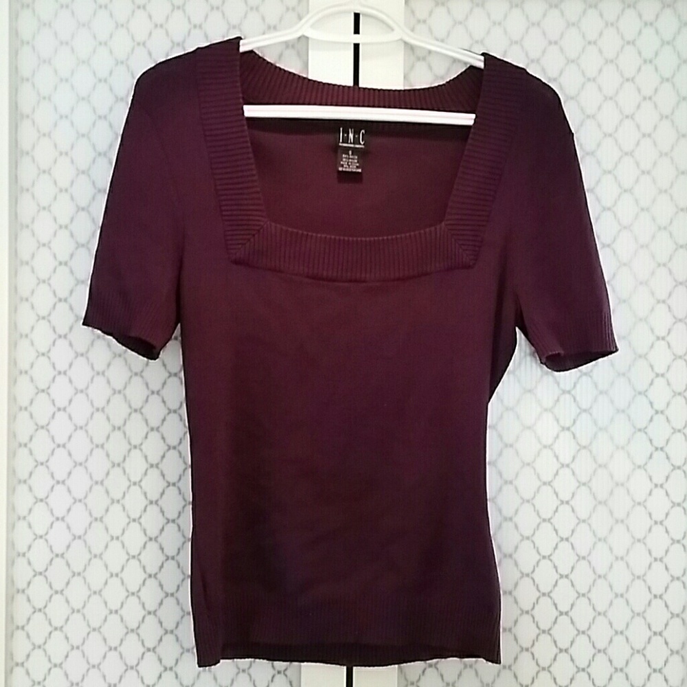 I.N.C Sweater Top Burgundy Wine
